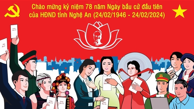 HĐND tỉnh Nghệ An hướng tới kỷ niệm 78 năm Ngày bầu cử đầu tiên. Ảnh: Minh họa